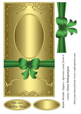 Blank Metallic Topper/ Aperture Card Front 8