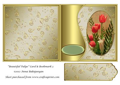Beautiful Tulips Card & Bookmark 3