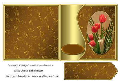Beautiful Tulips Card & Bookmark 6