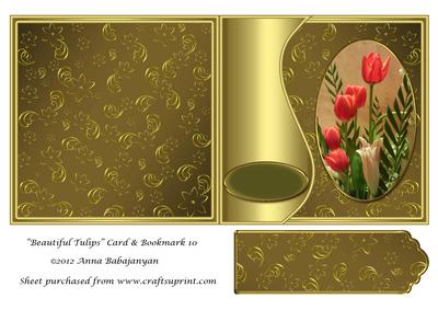 Beautiful Tulips Card & Bookmark 10