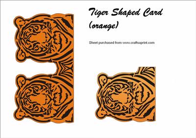 Tiger Shaped Card (orange)