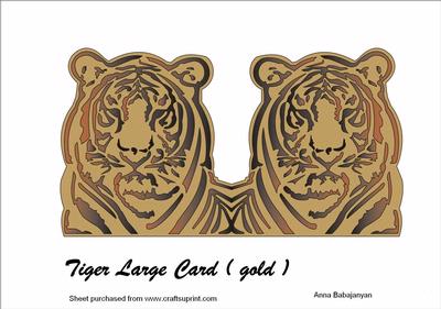 Tiger Large Card ( Gold )