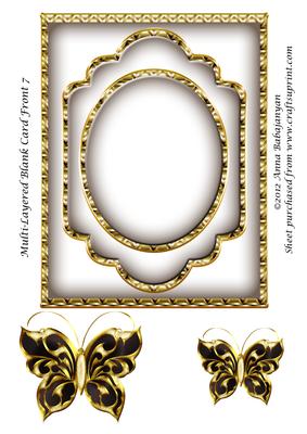 Multi-layered Blank Card Front 7
