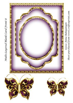Multi-layered Blank Card Front 8