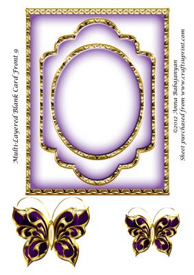 Multi-layered Blank Card Front 9