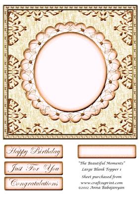 The Beautiful Moments Large Blank Topper 1