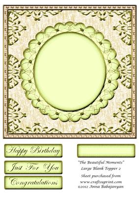 The Beautiful Moments Large Blank Topper 2