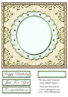 The Beautiful Moments Large Blank Topper 3