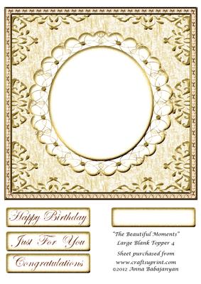 The Beautiful Moments Large Blank Topper 4