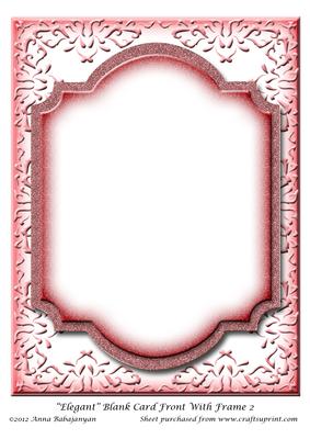 Elegant Blank Card Front with Frame 2