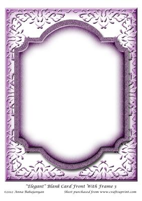 Elegant Blank Card Front with Frame 3