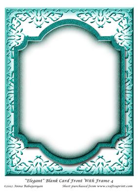 Elegant Blank Card Front with Frame 4