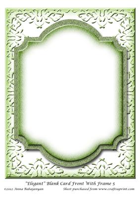 Elegant Blank Card Front with Frame 5