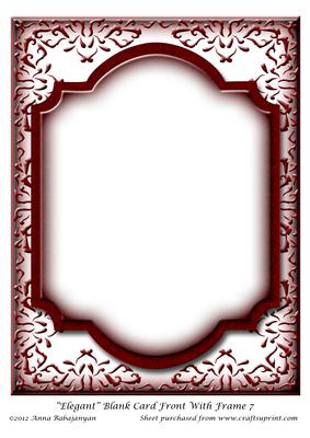 Elegant Blank Card Front with Frame 7
