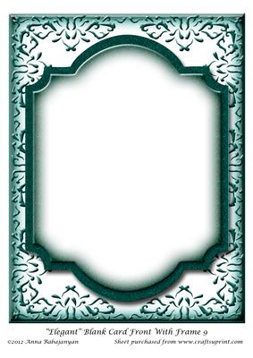 Elegant Blank Card Front with Frame 9