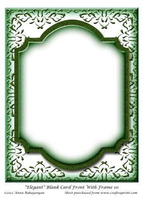 Elegant Blank Card Front with Frame 10