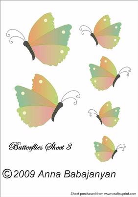 Butterflies Sheet 3