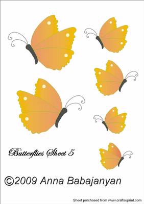 Butterflies Sheet 5