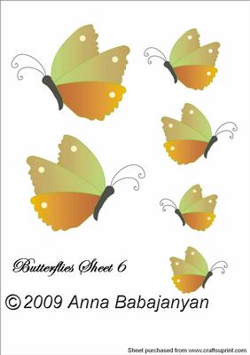 Butterflies Sheet 6