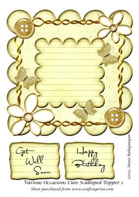 Various Occasions Cute Scalloped Topper 1