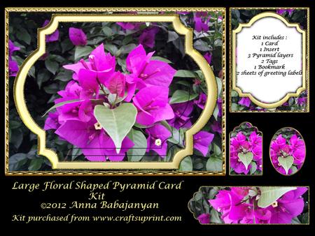 Large Floral Shaped Pyramid Card Kit