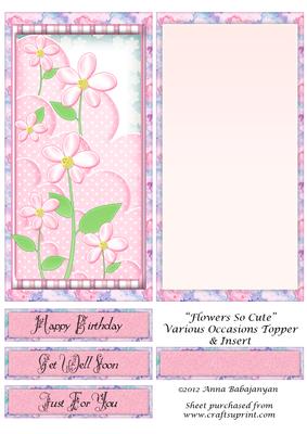 Flowers So Cute Various Occasions Topper & Insert