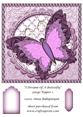 I Dreamt of a Butterfly Large Topper 1