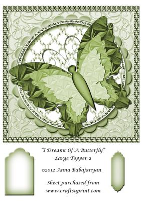 I Dreamt of a Butterfly Large Topper 2