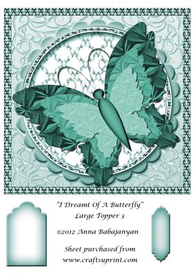 I Dreamt of a Butterfly Large Topper 3