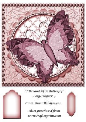 I Dreamt of a Butterfly Large Topper 4
