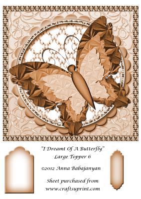 I Dreamt of a Butterfly Large Topper 6