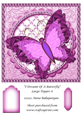 I Dreamt of a Butterfly Large Topper 8