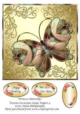 Princess Butterfly Various Occasions Large Topper 4