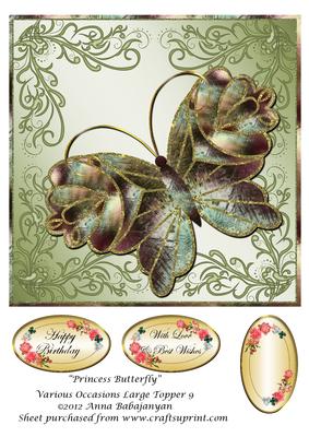 Princess Butterfly Various Occasions Large Topper 9