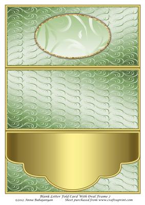 Blank Letter Fold Card with Oval Frame 7