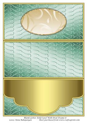 Blank Letter Fold Card with Oval Frame 8
