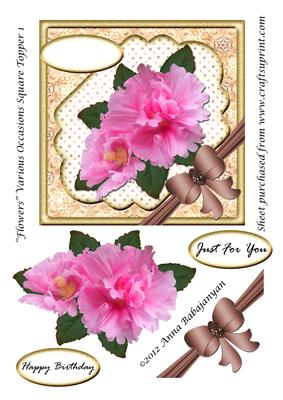 Flowers Various Occasions Square Topper 1