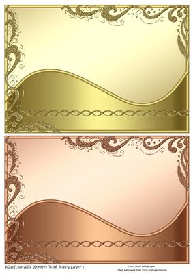 Blank Metallic Toppers with Wavy Layer 1