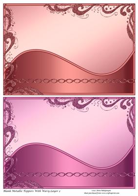 Blank Metallic Toppers with Wavy Layer 2