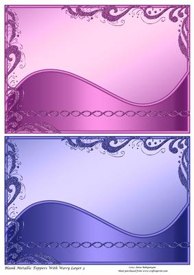 Blank Metallic Toppers with Wavy Layer 3
