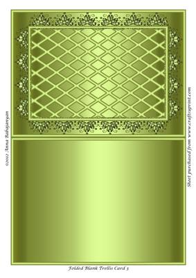 Folded Blank Trellis Card 3