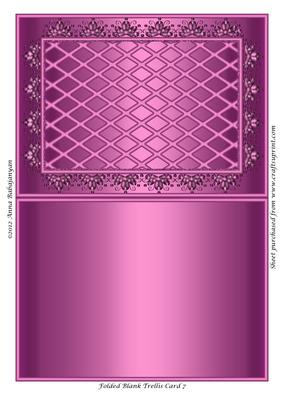 Folded Blank Trellis Card 7