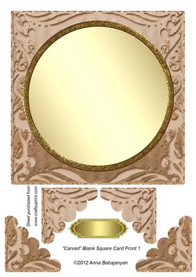 Carved Blank Square Card Front 1