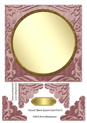 Carved Blank Square Card Front 2