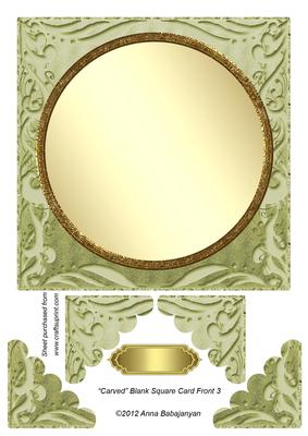 Carved Blank Square Card Front 3