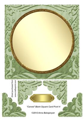 Carved Blank Square Card Front 4