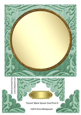 Carved Blank Square Card Front 5