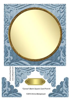 Carved Blank Square Card Front 6