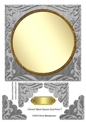 Carved Blank Square Card Front 7