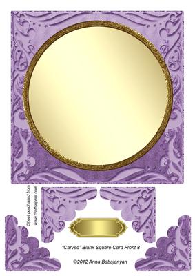 Carved Blank Square Card Front 8